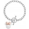 Disney Slušivý strieborný bicolor náramok Minnie Mouse BS00053TL-55.CS