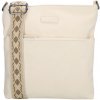 Beagles Malaga dámska crossbody taška s dekoratívnym popruhom - krémová - 26,5 cm