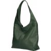 Made In Italy kožená kabelka na rameno 590 tmavozelená