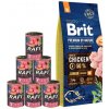 BRIT Premium By Nature Junior Medium M 15 kg + Teľacie mäso v konzerve 6x400 g