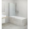ROTH SWING 85cm vaňová zástena otváracia, sklo transparent - striebro