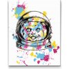 Vymalujsisam.sk Diamantovanie podľa čísiel - NASA mačka Veľkosť: 40x50cm, Rám: Na kartónovej doske, Diamanty: Hranaté