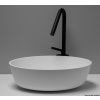 OSCULATI Okrúhly drez na dosku Ocritech biely Ø 300 mm Variant: Polovičné oválne umývadlo z materiálu Ocritech, biele/béžové 350x260 mm Countertop round sink in Ocritech white Ø 300 mm
