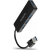 AXAGON HUE-G1A, 4x USB 3.2 Gen 1 SLIM hub, pevný 14cm kábel typu A