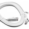 Ethernetový kábel Cat6, plochý, konektor RJ45, biely, 3m