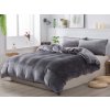XPOSE® Predĺžené mikroplyšové obliečky JORGA Exclusive - tmavo sivé 140x220 cm, 70x90 cm, Mikroplyš + Predĺžená možnosť vrátenia tovaru do 50 dní