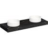 Kompaktná doska pod umývadlo s umývadlom Intedoor TRENTA Compact čierna x 120 cm až 160 cm x 50 cm S výrezom