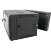 XtendLan 6U/600x550, na stenu, dvojdielny, sklenené dvere (WD-6U-65-BLACK)