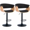 Design-Shop Barová stolička Vestal (SET 2ks) - látka, drevo natura - Čierna