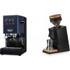 Gaggia New Classic EVO, blue + Eureka Mignon Single Dose, Black & Oak