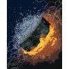 Maľovanie podľa čísel Hokejový puk vo vode a ohni, 80x100 cm, bez rámu a bez vypnutia plátna (6041442)