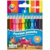 JUNIOR Ocean World Mini, pastelky, drevené, šesťhranné(12 farieb)