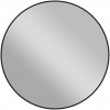 CERANO - Kúpeľňové zrkadlo Vado, kovový rám - čierna matná - Ø 60 cm