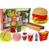 LEAN TOYS Súprava fastfoodu hamburger hot-dog lievance
