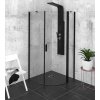 Polysan ZOOM LINE BLACK štvrťkruhový sprchový kút 90x90cm sklo Číre R550 Krídlové dv Pravý SPH ZL2615BR