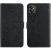 Peňaženkové kožené puzdro BUTTERFLY na Motorola Moto G32 - Čierna