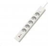 Viking síťová prodlužovací zásuvka YC53, 5x AC 230V, 1x USB-A, 2x USB-C, délka 1,5 m, bílá VYC53W
