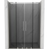 Mexen Velar L Duo sprchové dvere posuvné 140 cm, grafit, brúsený nikel - 871-140-003-42-97