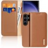 DUX DUCIS Hivo - kožené puzdro na pre Samsung Galaxy S24 Plus hnedé