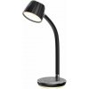 IMMAX LED stolní lampička PERLA/ Qi nabíjení/ 18W/ DC 12V/1,5A/ 270lm/ černo-šedá/ kovový detail (08996L)