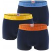 LEVI`S - boxerky 3PACK Levi`s premium high comfort cotton stretch blue with color waist - limitovaná fashion edícia -M (82 - 88 cm)