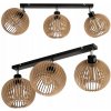Stropné svietidlo LED luster nastaviteľný drevený 3xe27