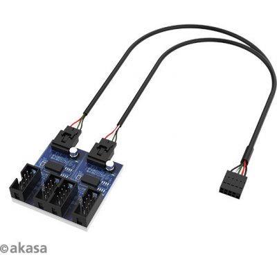 AKASA - USB 2.0 interní HUB 1-4 AK-CBUB64-30BK