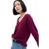 GAP Dámsky sveter V-FOREVERCOZY vínová