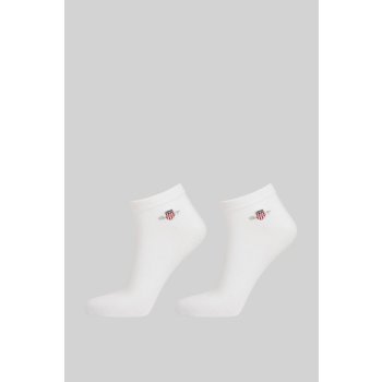 Gant ponožky SHIELD ANKLE SOCKS 2-PACK biela