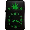 Benzínový zapaľovač Hemp leaves clock + Možnosť Gravírovania + Benzín Zadarmo