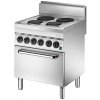 Bartscher Elektrický sporák 650 4-platničkový s rúrou, W700, elO