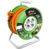 AWTools Garden Line naviják prodlužovací kabel 3 x 1mm 10A 4 zásuvky oranžová 20m (AW70212)