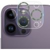 AppleKing tvrdené sklo s kovovými rámčekmi na ochranu šošoviek fotoaparátu pre iPhone 14 Pro / 14 Pro Max - zelené - možnosť vrátiť tovar ZADARMO do 30tich dní