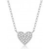 Sofia Strieborný náhrdelník pavé srdce CONZB110227