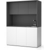 PLAN Kuchynka NIKA s drezom a batériou 1481 x 600 x 2000 mm, grafitová, pravá