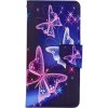 Púzdro TopQ Realme C35 flipové Modré s motýlikmi