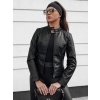 Dámska kožená bunda SKINVEX Dstreet TY4629 Farba: Čierna, Veľkosť: S