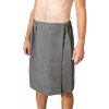 EVEI Kilt do sauny pánsky, 100 % bavlna vaflová, sivý, 60*150 cm