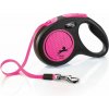 Vodítko Flexi New Neon M pásek 5 m/25 kg růžové (FX-32107)
