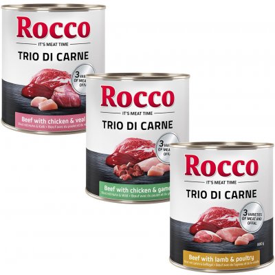 Miešané balenie na skúšku Rocco 6 x 800 g - Trio di Carne Mix