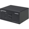 Manhattan HDMI prepínač, 2-Port Dual-Monitor HDMI KVM Switch, 4K @ 30Hz, čierna