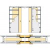 Stavebné púzdro ECLISSE LUCE dvojkrídlové 1450x1970 mm, sadrokartón