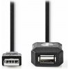 NEDIS prodlužovací aktivní kabel USB 2.0/ zástrčka USB-A - zásuvka USB-A/ černý/ bulk/ 10m CCGL60EXTBK100