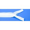 Nedeliteľný skrytý zips (3mm) rôzne farby - dĺžka 18 cm - 60 cm 45 cm Biela