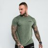 GymBeam Tričko Basic Heather Military - XXL