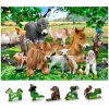WOODEN CITY Drevené puzzle Škôlka na farme 2v1, 75 dielikov EKO