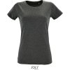 SOL's Collection Tričko Regent Fit Women, slim fit, krátký rukáv, dámské COT252758r6404-charcoal me XL Melír charcoal