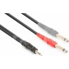 Vonyx CX332-1 kabel 3,5 mm stereo jack - 2x 6,3 mm mono jack (1,5m)