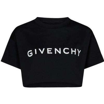 GIVENCHY Logo crop tričko Black