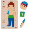 Goki Drevené puzzle Ľudské telo - chlapec